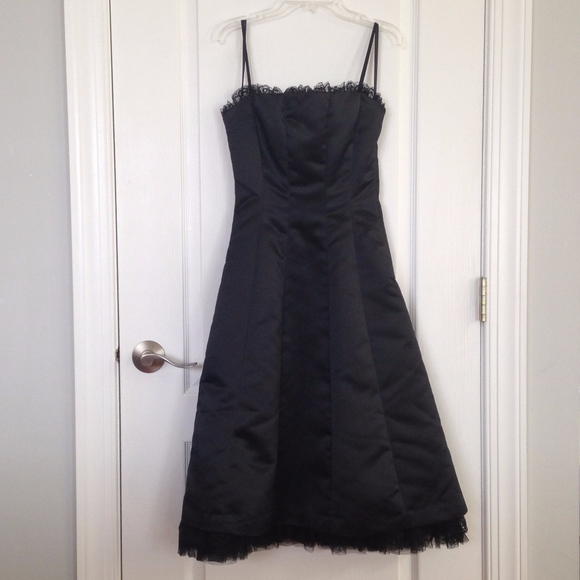 BCBG Max Azria Black Dress with Tulle, Size 0 - Picture 7 of 7